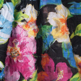 Black Multicolored Textural Polyester Netting