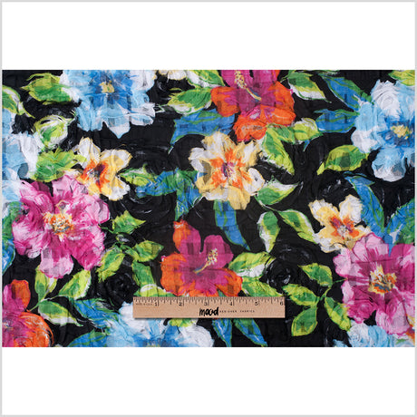 Black Multicolored Textural Polyester Netting