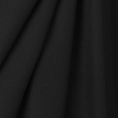 Dark Midnight Intricately Woven Stretch Pique
