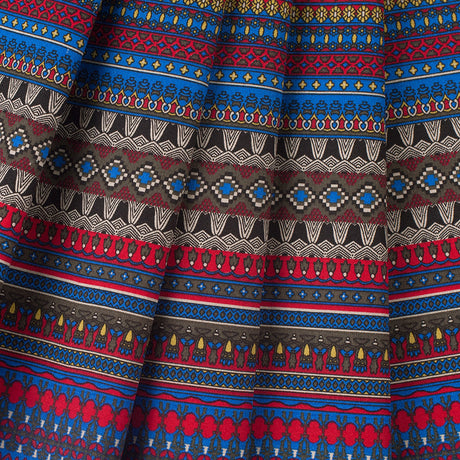 Multi Color Traditional European Stretch Cotton Woven