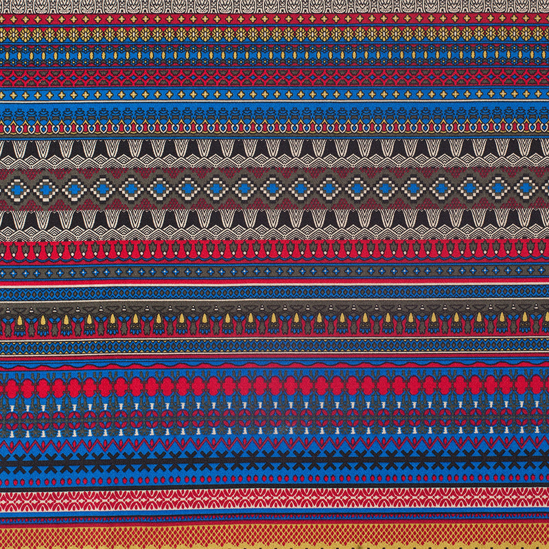 Multi Color Traditional European Stretch Cotton Woven