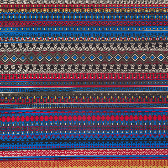 Multi Color Traditional European Stretch Cotton Woven