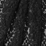 Black Rosette Lace Mesh