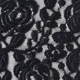Black Rosette Lace Mesh