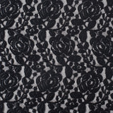 Black Rosette Lace Mesh
