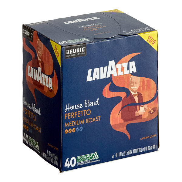 Lavazza House Blend Perfetto Coffee Single Serve Keurig® K-Cup® Pods - 160/Case