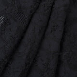 Black Polyester Blended Raschel Knit
