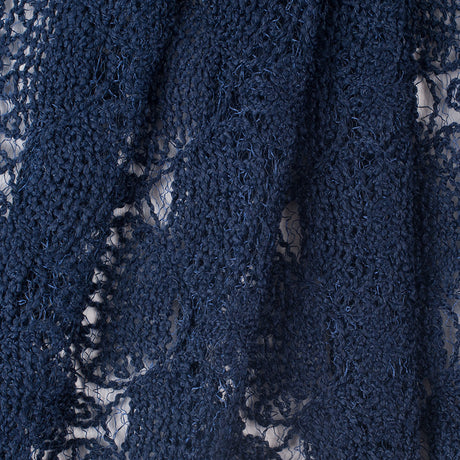 Novelty Polyester Lace - Navy Sea Shells