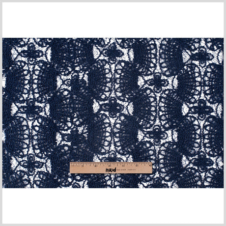 Novelty Polyester Lace - Navy Sea Shells