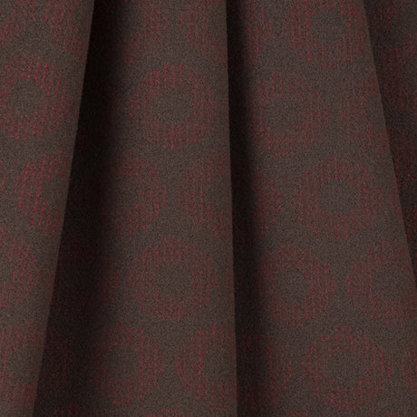 Dark Green and Red Geometric Wool Fleece