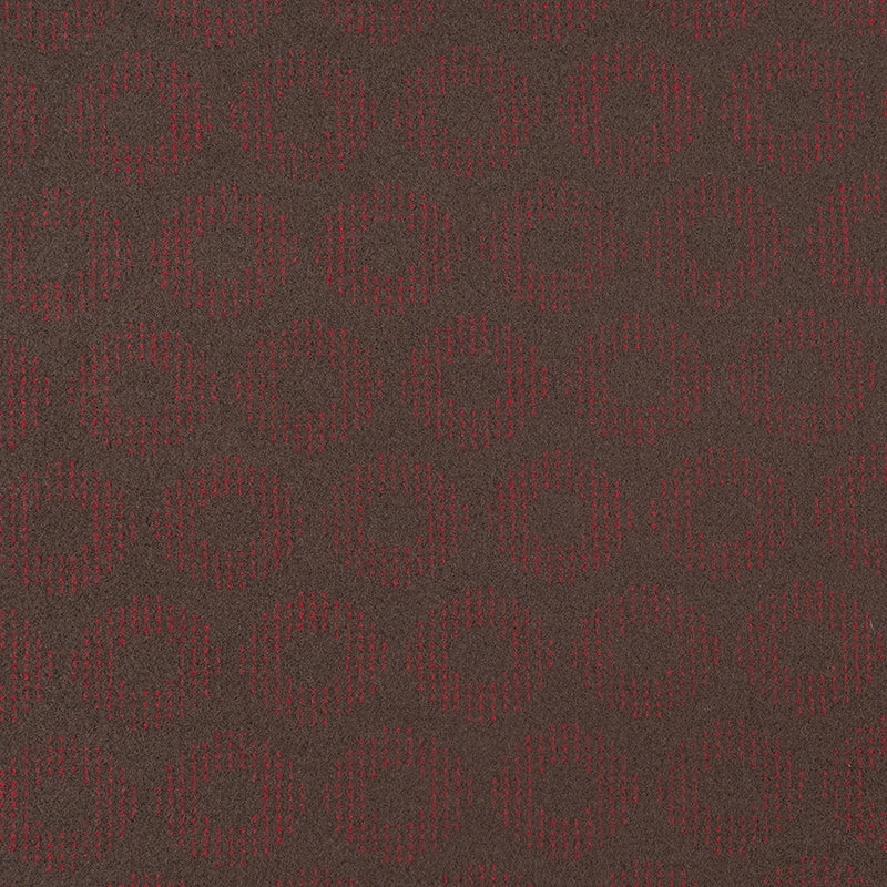Dark Green and Red Geometric Wool Fleece