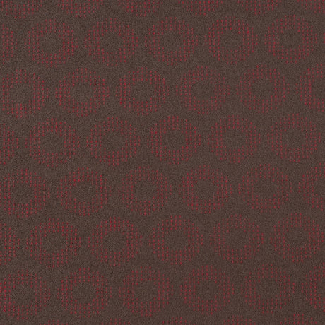 Dark Green and Red Geometric Wool Fleece