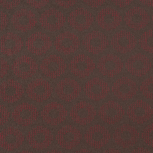 Dark Green and Red Geometric Wool Fleece