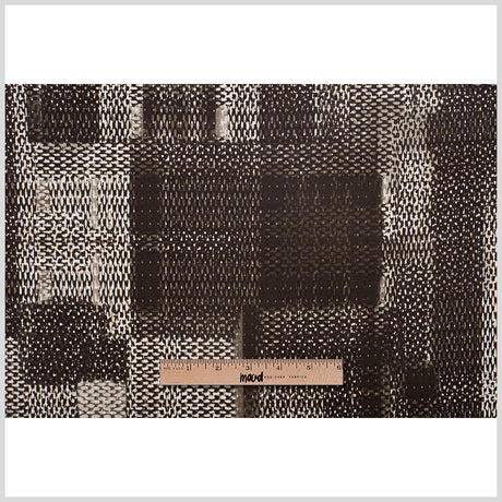 Multi Beige and Brown Abstract Geometric Viscose Jersey Knit