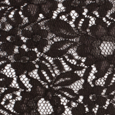 Re-Embroidered Lace - Dark Brown Floral