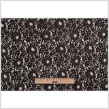 Re-Embroidered Lace - Dark Brown Floral