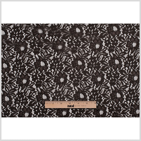 Re-Embroidered Lace - Dark Brown Floral
