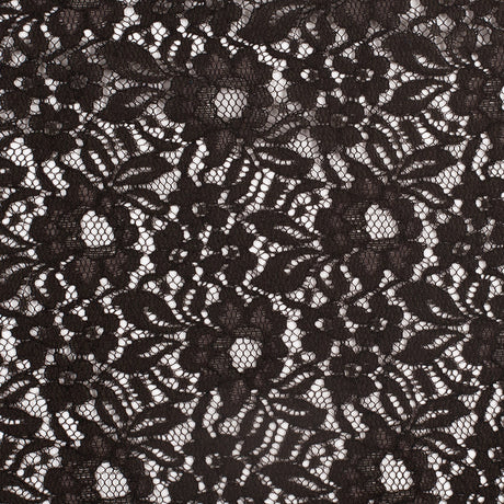 Re-Embroidered Lace - Dark Brown Floral