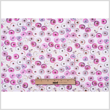 Strawberry Donuts Digitally Printed on Neoprene/Scuba Knit