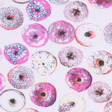 Strawberry Donuts Digitally Printed on Neoprene/Scuba Knit