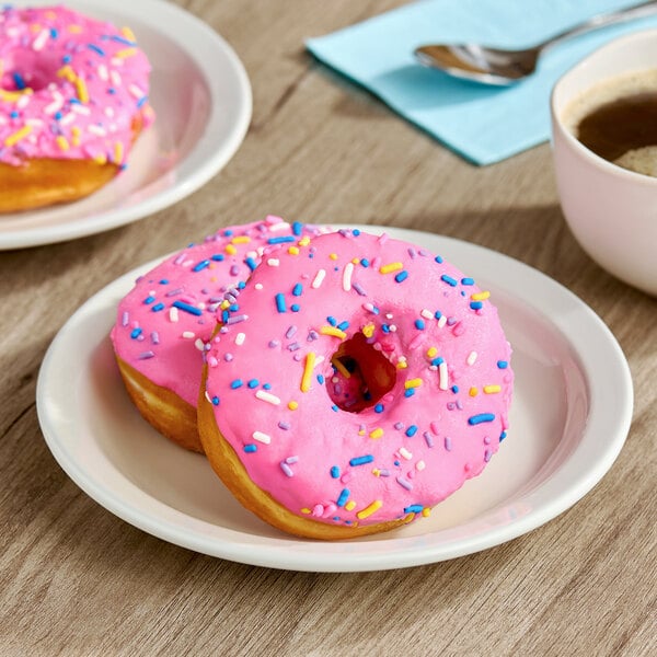 Talerico Bakery Pink Iced Donut Ring 2.8 oz. - 24/Case