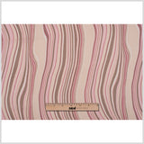Pink Multicolor Striped Crinkled Silk Chiffon