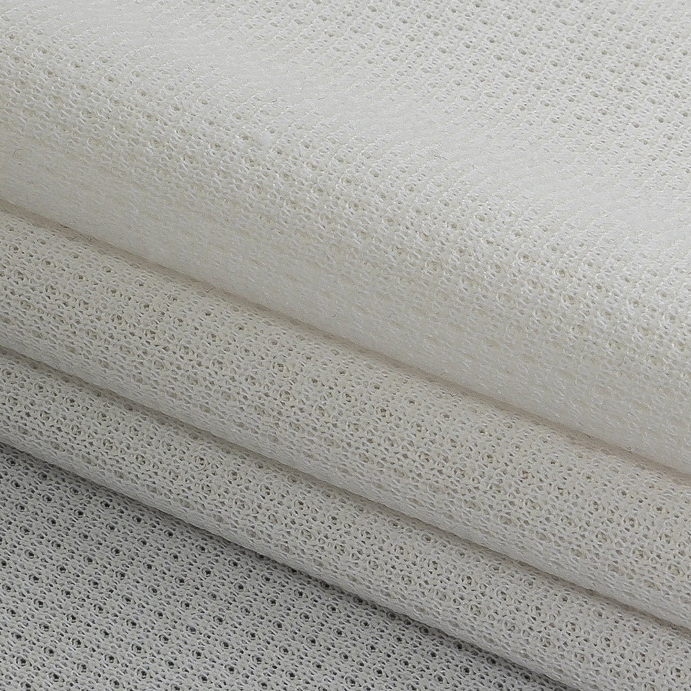 White Polyester Knit Pique