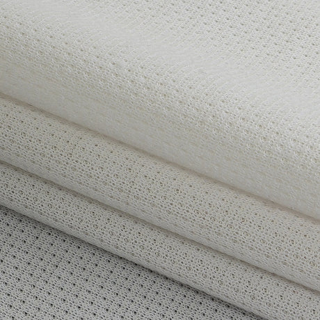 White Polyester Knit Pique