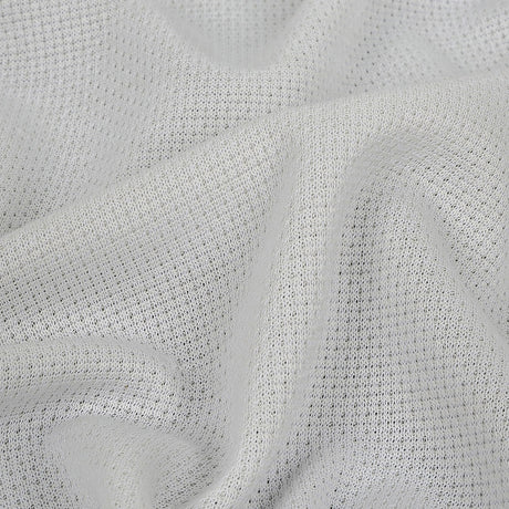 White Polyester Knit Pique