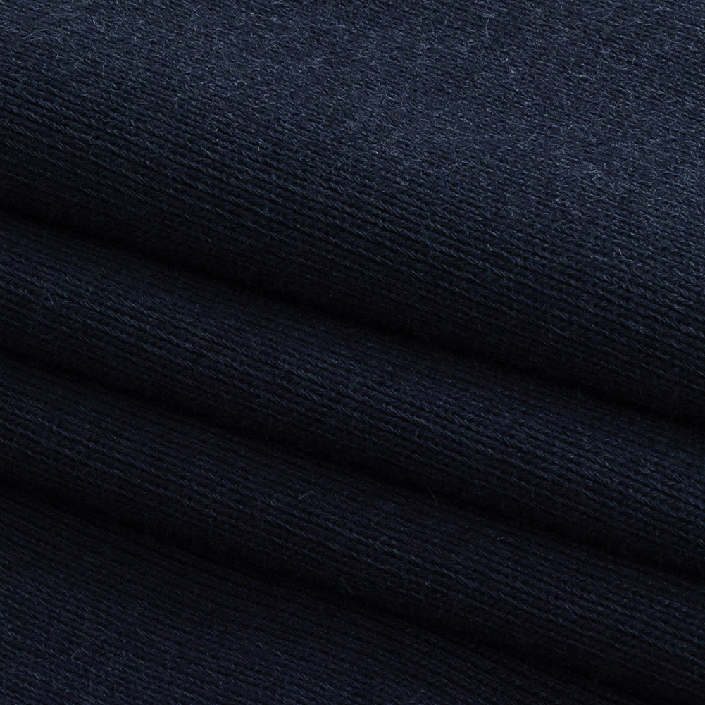 Navy 1x1 Cotton Rib Knit