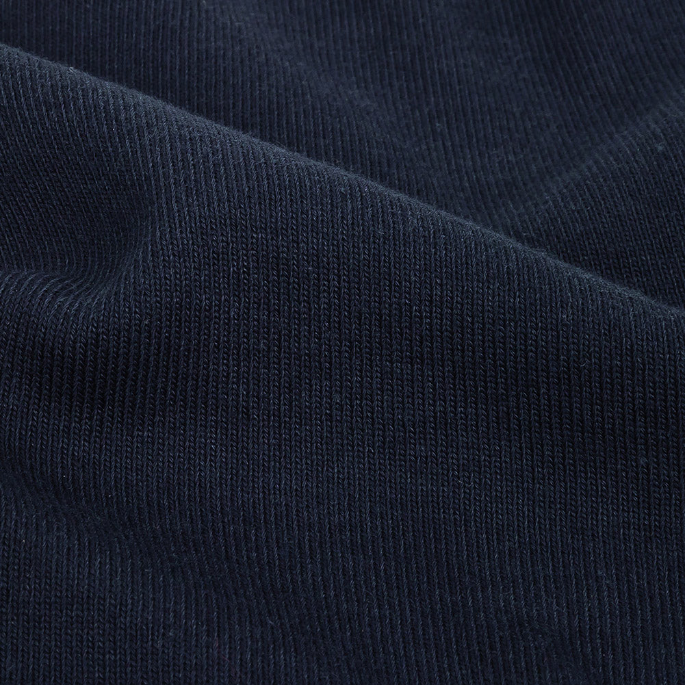 Navy 1x1 Cotton Rib Knit