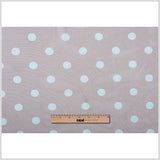Black Coffee/Aqua Polka Dot Poly Mesh