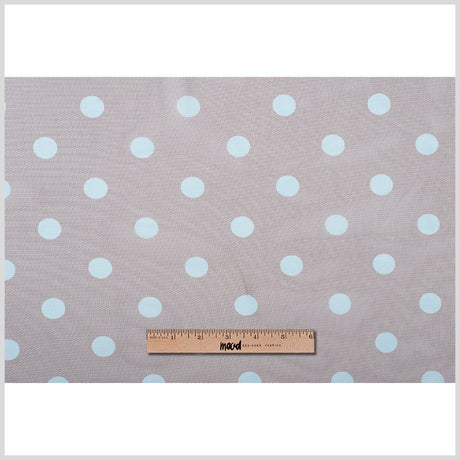 Black Coffee/Aqua Polka Dot Poly Mesh