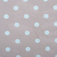 Black Coffee/Aqua Polka Dot Poly Mesh