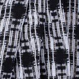 Black/White Open-Weave Checked Cotton Woven