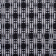 Black/White Open-Weave Checked Cotton Woven