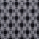 Black/White Open-Weave Checked Cotton Woven