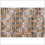 Goldstone/White Open-Weave Checked Cotton Woven