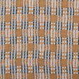 Goldstone/White Open-Weave Checked Cotton Woven