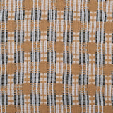 Goldstone/White Open-Weave Checked Cotton Woven