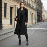 Wool/Cashmere Coating - Black, Made in Italy - Alberini Collection