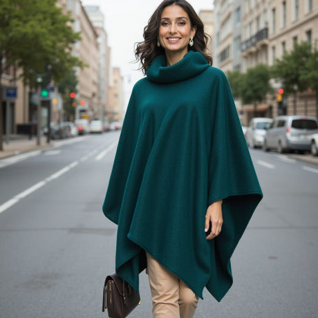 Wool and Cashmere Coating Made in Italy - Ocean Blue - Alberini Collection