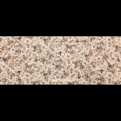 Sand/Ash/Olive Floral Stretch Combed Cotton Twill
