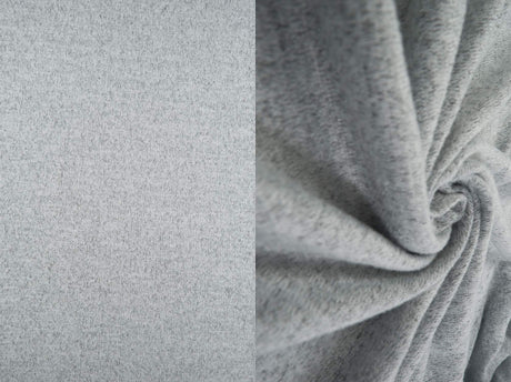 1 Yard Heather Grey Super Soft Hacci Knit Fabric Stretchy & Cozy 58/60" Wide