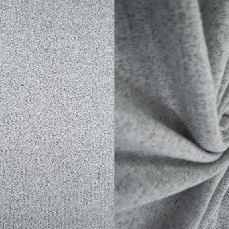 1 Yard Super Soft Hacci Stretch Knit Fabric Heather Grey 58/60 Inches Wide