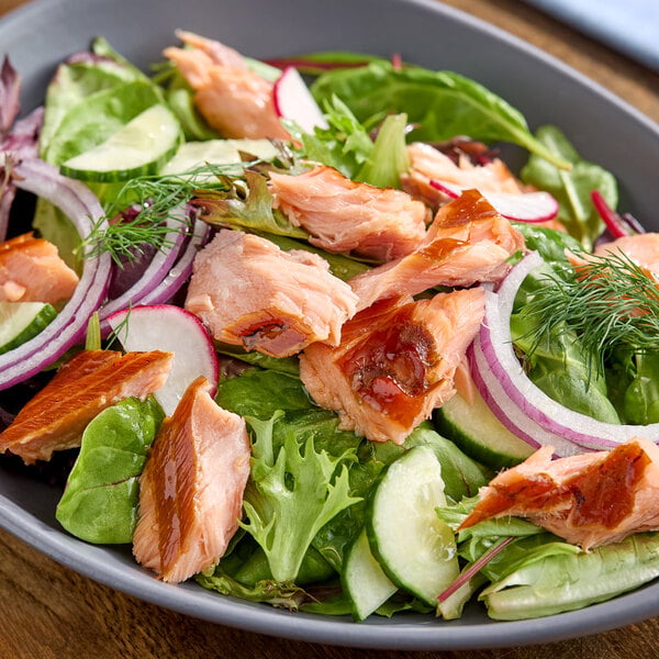 Honey Smoked Fish Co. Original Honey Smoked Salmon 8 oz. - 16/Case