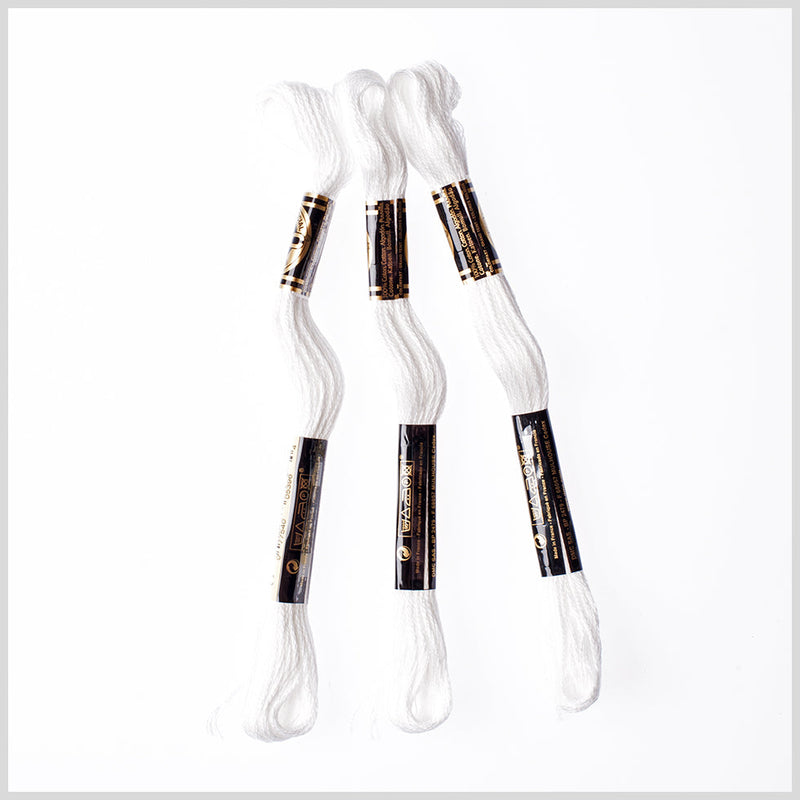 3-Pack DMC Size 6 Embroidery Floss - Blanc
