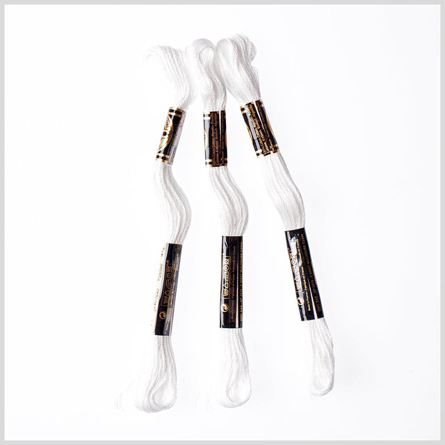 3-Pack DMC Size 6 Embroidery Floss - Blanc