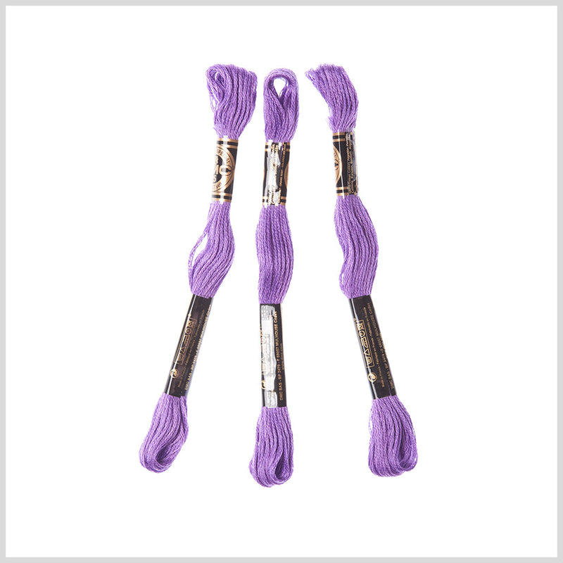 3-Pack DMC Size 6 Embroidery Floss #208 Purple Heart