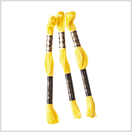 3-Pack DMC Size 6 Embroidery Floss #307 Lemon